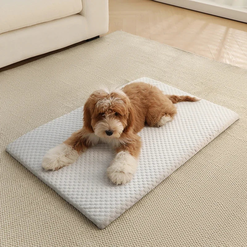 Summer Ice Silk Thick Breathable Dog Bed Cooling sponge Mat cat bed Non Slip Washable Pet Pad for Medium Large Cats Dogs