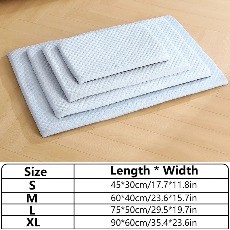 Summer Ice Silk Thick Breathable Dog Bed Cooling sponge Mat cat bed Non Slip Washable Pet Pad for Medium Large Cats Dogs