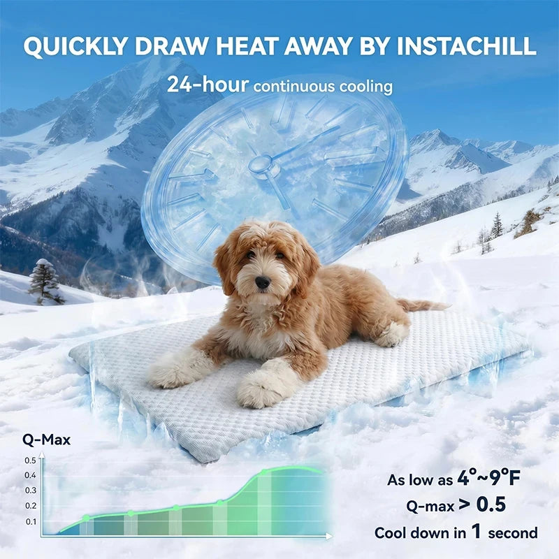 Summer Ice Silk Thick Breathable Dog Bed Cooling sponge Mat cat bed Non Slip Washable Pet Pad for Medium Large Cats Dogs